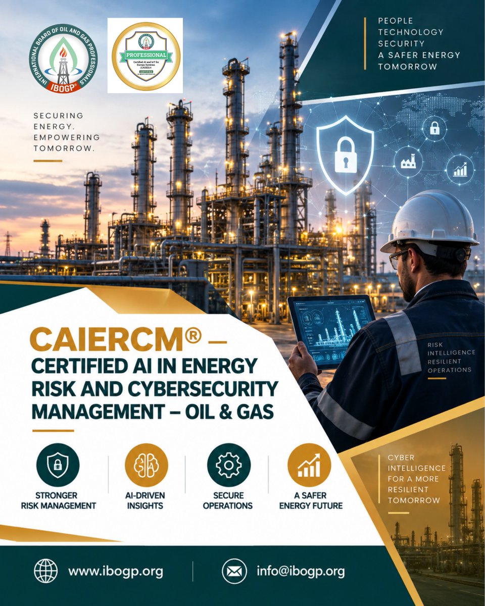 Ibogp_'s tweet photo. In a connected energy environment, cybersecurity cannot stay reactive. 

#cybersecurity #artificialintelligence #oilandgas #criticalinfrastructure #energysecurity #caiercm

📩 CONTACT

📧 info@ibogp.org

🔗 Certification URL:

https://t.co/oSF8dObQgA https://t.co/Gv2GEI4u1v