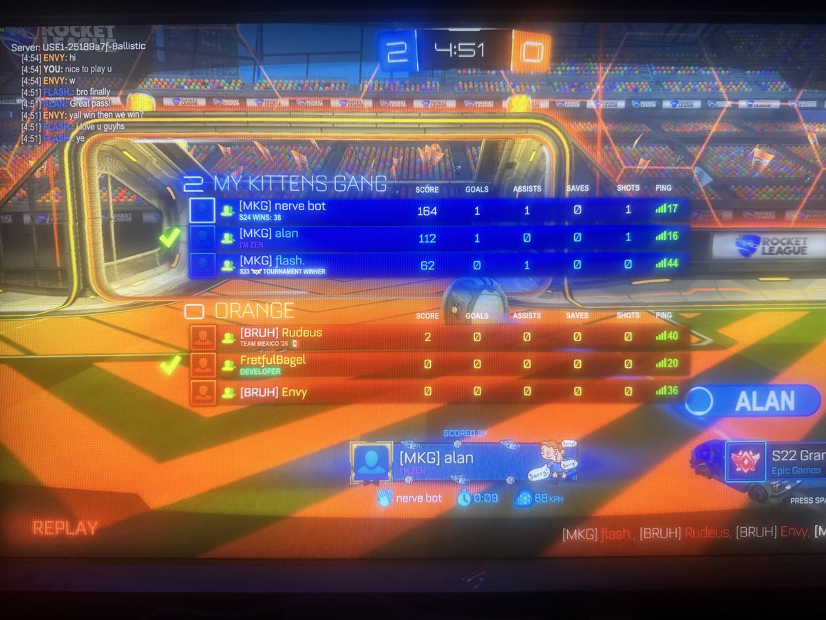 NervebotCr's tweet photo. First ever triple pop with dev boost? #devboost #rocketleague https://t.co/UjGwNC2UwU