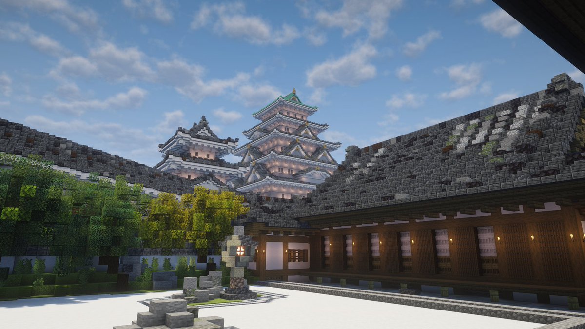1tYears's tweet photo. 白書院より天守を望む。
#minecraft #minecraft建築コミュ #和風建築 https://t.co/wp4TNQJcbq