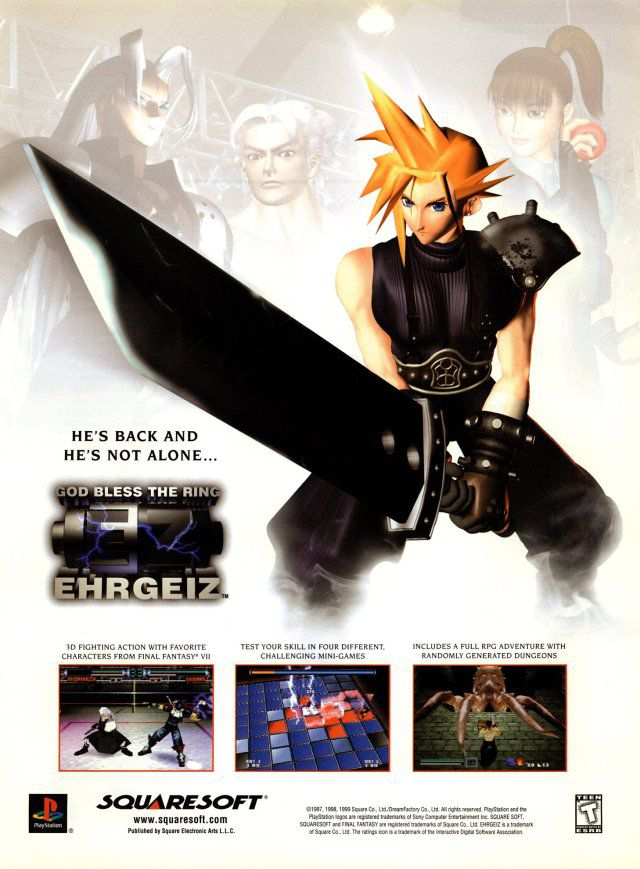 RPM_PlayStation's tweet photo. Ehrgeiz: God Bless the Ring ad (1999) https://t.co/4xOzLhWvlW