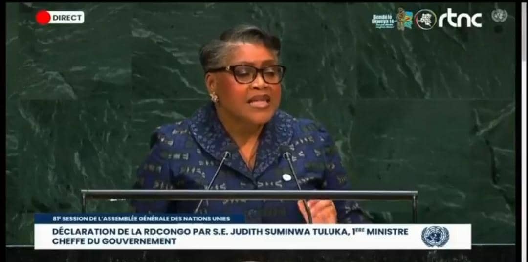 JamesMukeshaba's tweet photo. #RDC🔴: À l’ONU, Judith Suminwa vante les actions du gouvernement congolais, affirmant qu’elles ont permis à plus de 5 millions d’enfants supplémentaires d’avoir accès à l’école gratuitement.

Suivre 👉🏽 @JamesMukeshaba https://t.co/BrZsAsV536