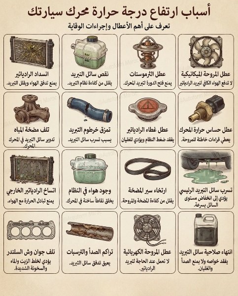 technician_cars's tweet photo. 🚗🔥 حرارة #السيارة ترتفع❓️
 لا تنتظر لين تتفاقم المشكلة❗️

🔹️أكثر الأسباب شيوعًا:
 نقص سائل التبريد، تهريب، عطل المروحة أو الثرموستات، انسداد الرديتر، ضعف طرمبة الماء أو السير، وحتى وجود هواء في دورة التبريد.

🔧 افحص المشكلة من بدري وحافظ على محرك سيارتك من الأضرار المكلفة.

#عمر_الرفاعي
#محرك_البرنس #صيانة_السيارات #ارتفاع_حرارة_السيارة #المدينة_المنورة