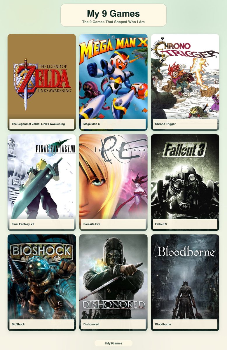 adamtotscomix's tweet photo. 9 games that shaped who I am https://t.co/vGE9Zzoo3A