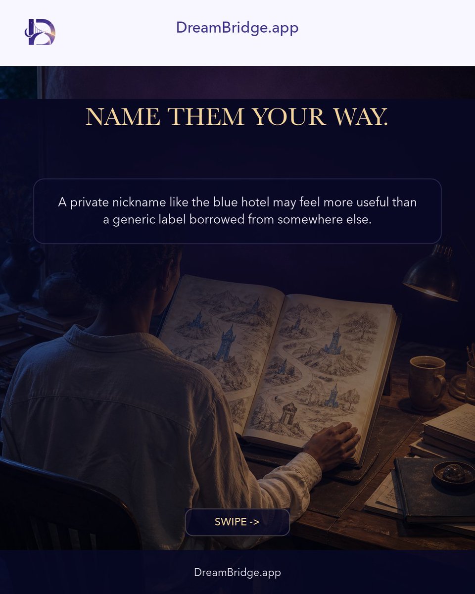 Dreambridge_App's tweet photo. Build a Dream Atlas from five journal entries.

Choose five entries, name their places, and add the feelings they carried. Let the resulting map remain open to change. https://t.co/3v1c4402Dr