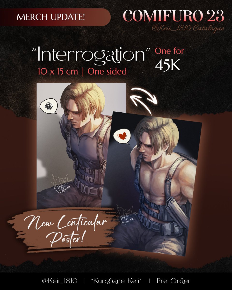 keii009's tweet photo. Keii's CF23 Updated merch!✨
#cf23 #comifuro #cf23catalogue #residentevil #loveanddeepspace #onepiece #reanimal #littlenightmares #cookies 
.
🌹Reanimal Poster!
🌹Lenticular Update!
🌹Catalogue &amp; Link 👇🏻

6 Days left before closing PO!! 🌹✨ https://t.co/KCKwAHv79X
