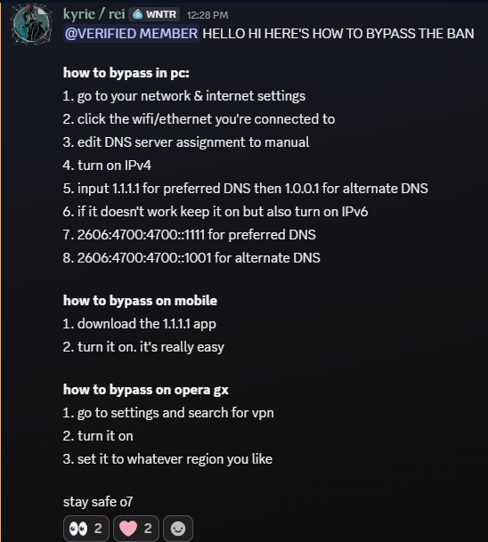 asawa_ni_bucky's tweet photo. anyway here's a way to bypass the discord ban https://t.co/8KV4yqWGn1