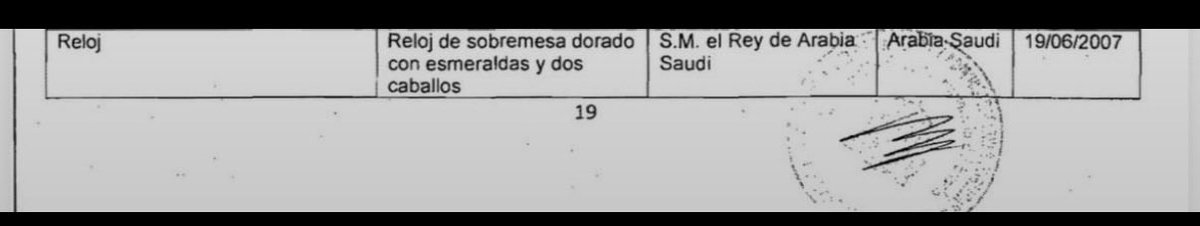 jorgelealmost's tweet photo. En 2012 los regalos que recibió Zapatero como presidente pasaron a Patrimonio del Estado. 

Entre ellos, un reloj del rey de Arabia Saudí del 19/06/2007. Mismo rey, misma visita. 

Pero las joyas de 1,3 millones, esas no. Esas eran "personales". 

¿Nos toma por tontos? 📄👇 https://t.co/syvqW5DWcc