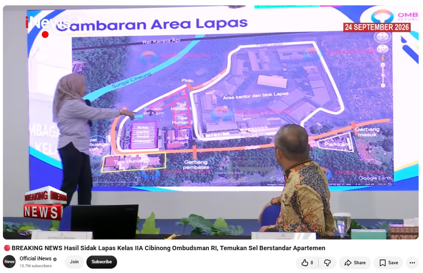 pak_erte92's tweet photo. Barusan lewat konferensi pers soal sidak Ombudsman di Lapas Kelas IIA Cibinong.

Gokil banget! Ada cluster dan hunian berupa rumah di dalam lapas. Bahkan, ada mobil2 mewah terparkir dalam cluster hunian tersebut. 

Ditemukan miras dalam kulkas di cluster2 itu. Ada pula simulator golf sama gym 😡

Paling bangsatnya, ternyata hunian2 itu diisi warga binaan alias narapidana. BUAJINGAN!

Ini negara hukum apa sih? Sampah!