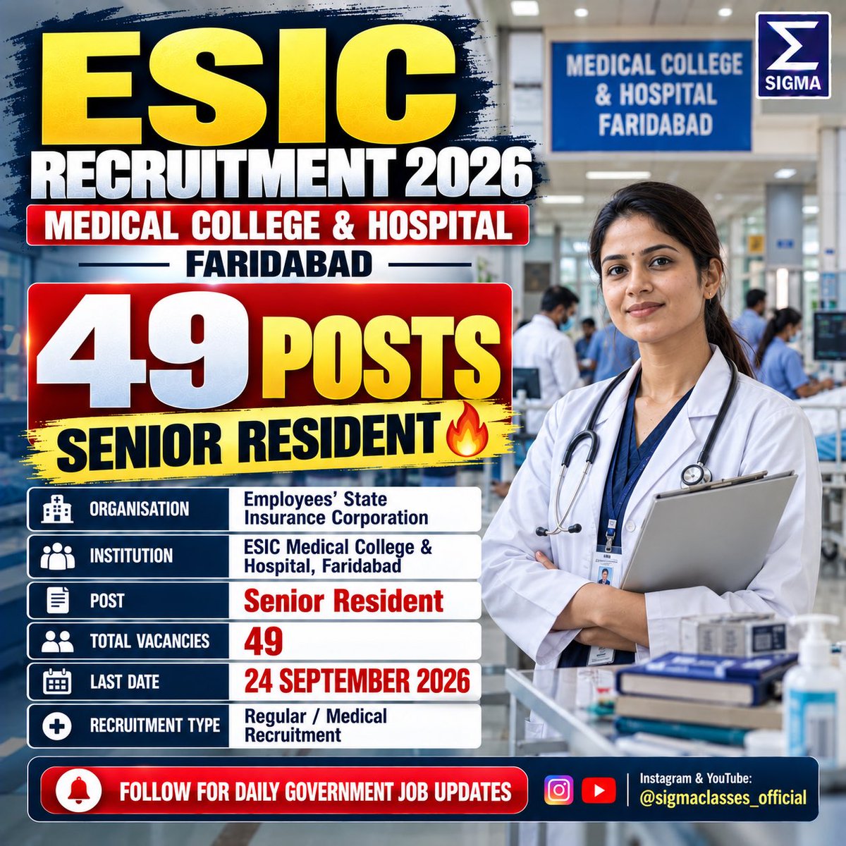 sigmaclasses_'s tweet photo. #govermentjob #jobvacancy #newstoday https://t.co/jmfrS9fVKj