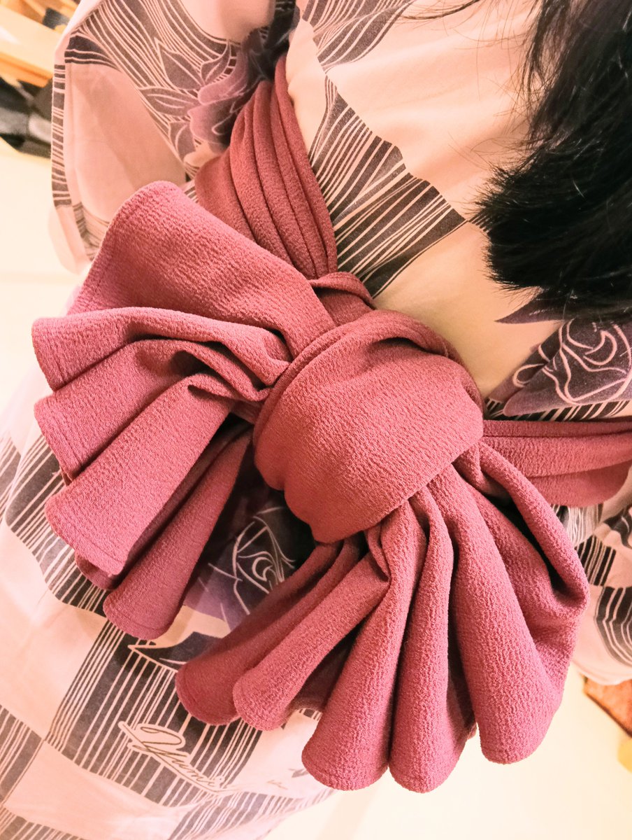 yukiko0079's tweet photo. お風呂屋さんの館内着の浴衣。
ただのリラックスウェアなんだけど、帯で遊び心を出したくなっちゃう着物民。着物を愛する民あるあるだったりするんじゃないかなと☺️ https://t.co/jDSdlnCDjz