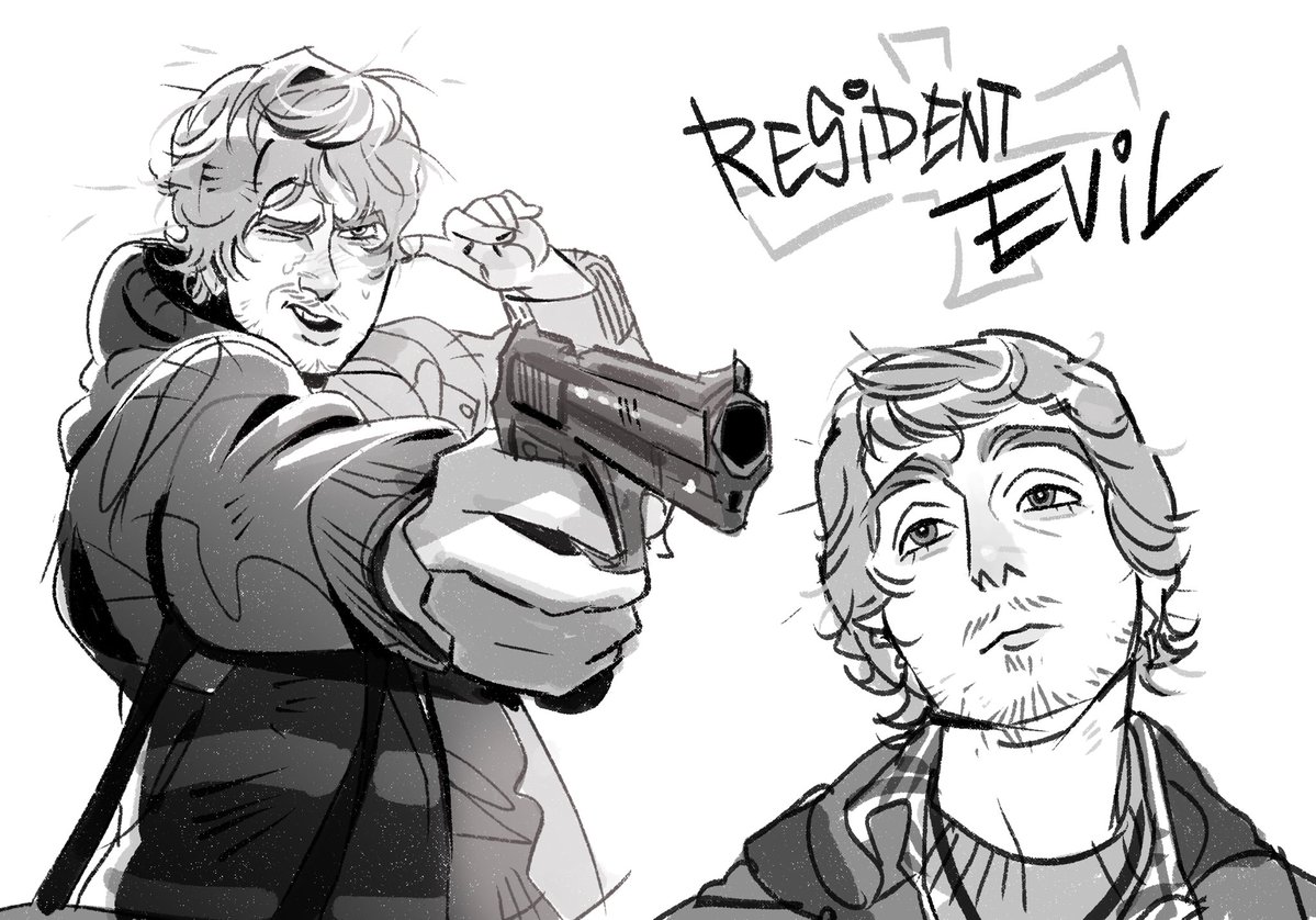 VV4LLY's tweet photo. #ResidentEvilㅤ 

시그니처 멍청이 포즈 😖👈 https://t.co/FMhX5Wf5zK