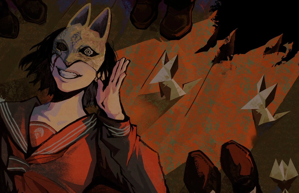 KITSUNIC0's tweet photo. belated happy silent hill f one year anniversary! this game inspires me a lot 🦊 https://t.co/Cesy3pCOs5