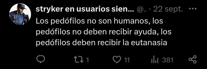 ImARealOreo's tweet photo. @strokerl1f3 Y con respecto a lo otro

"Recalco que soy menor por que me desean la muerte"  cuando dices cosas como estas

Básicamente, si no te gusta que te digan cosas feas, abstente de hacer comentarios de ese estilo https://t.co/ACftRvILkV