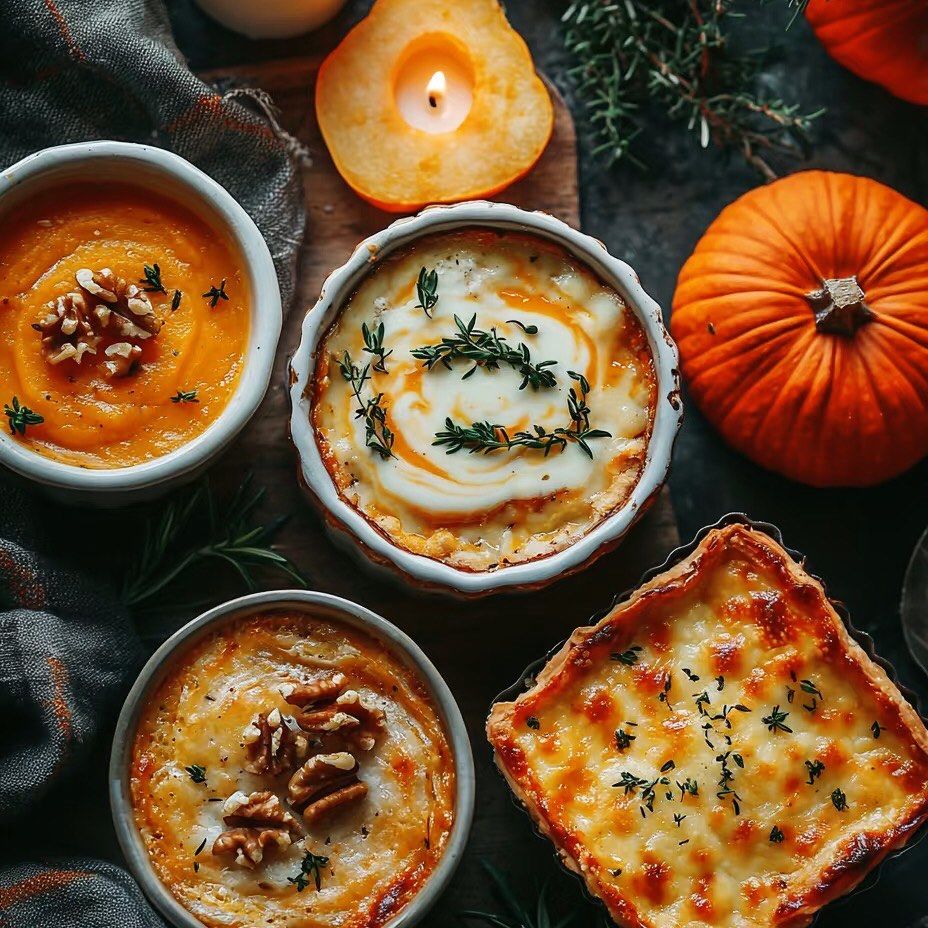 TheFunnyParrot's tweet photo. [Celebrate the warm autumn with our Pumpkin Spice Thanksgiving Special—creamy pumpkin risotto + spiced apple crumble. Limited time only! ]， https://t.co/WpPrM8ZCvh