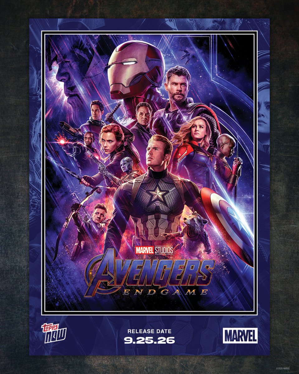toppsjapan's tweet photo. 『アベンジャーズ/エンドゲーム』アンコール上映記念！
Topps NOW®にアンコールverの特別仕様が登場🔥

10月1日(木) 午前3:00まで、限定発売中
https://t.co/hMJ1g2Pzo0 https://t.co/0YHvWaQ70b