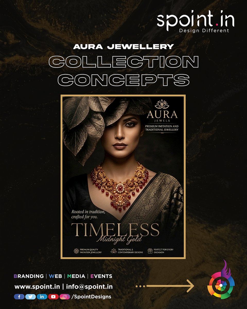 SpointDesigns's tweet photo. ✨ Timeless elegance, beautifully crafted.
Aura Jewellery Collection where tradition meets contemporary luxury.
BRANDING | WEB | MEDIA | EVENTS
#SPOINT #AuraJewellery #JewelleryBranding #DesignDifferent https://t.co/OjhWJE8Azl