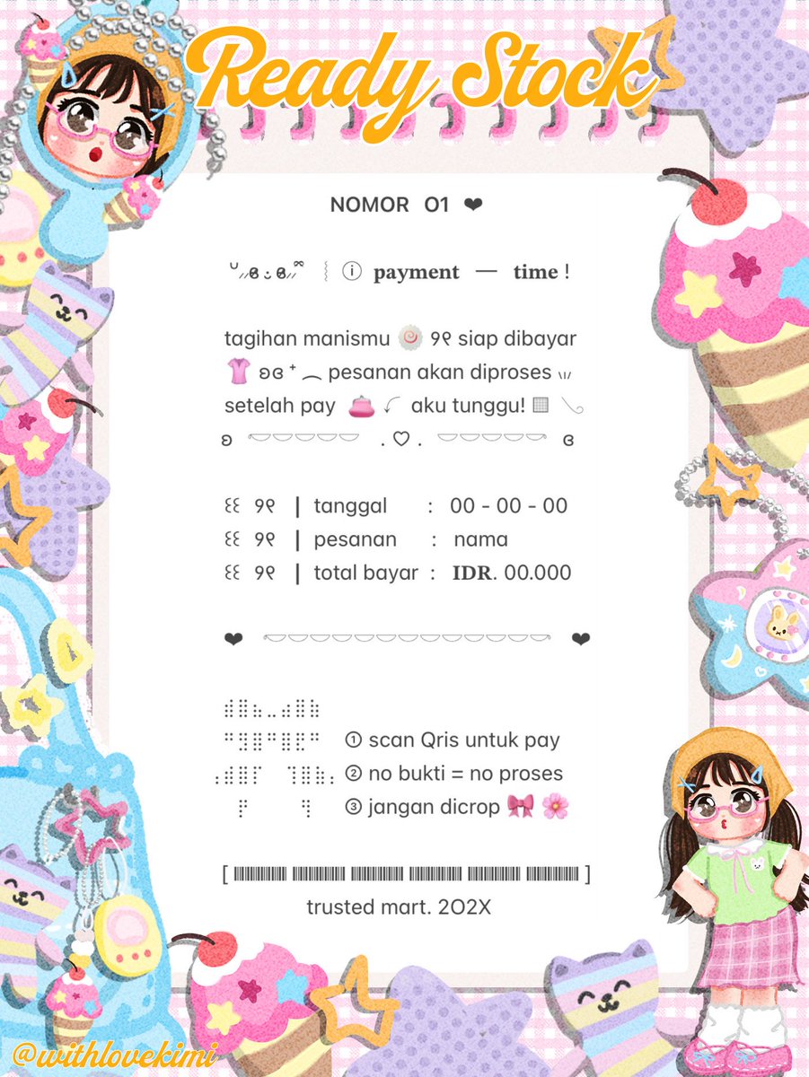 withlovekimi's tweet photo. ⠀
⠀⠀♥︎  ︴꒰⠀help retweet? arigatOu!⠀꒱
⠀⠀╭──⠀#zonauang  ୨୧

⠀⠀Moshi⠀__⠀mOsh?!⠀ready stock⠀🍎
⠀⠀🪁 🍤 wording  payment receipt 🚖
⠀⠀siap⠀dibeli! ☘️ 𓈈⠀sekarang!  :¨ ·.· ¨:
⠀⠀ⓘ  ☆   harga:⠀IDR  10.000⠀coins 🌀

⠀⠀꒰⠀꒱⠀⑅⠀yuk  jajan !  🚨
⠀ https://t.co/dRLjxehAcW