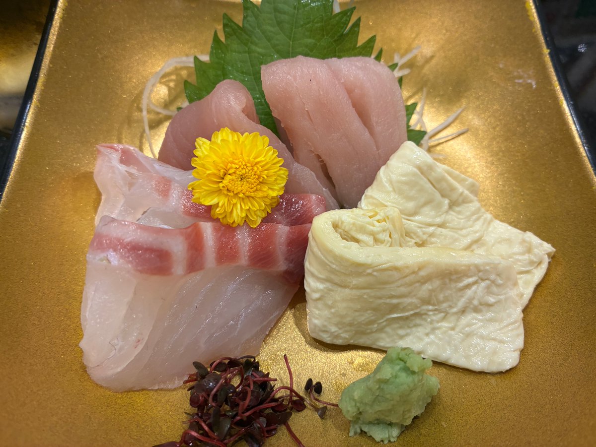 misojiyuu's tweet photo. ビールと刺身セットで1200円。
湯葉あって渋い。 https://t.co/zLM0BkL1lG