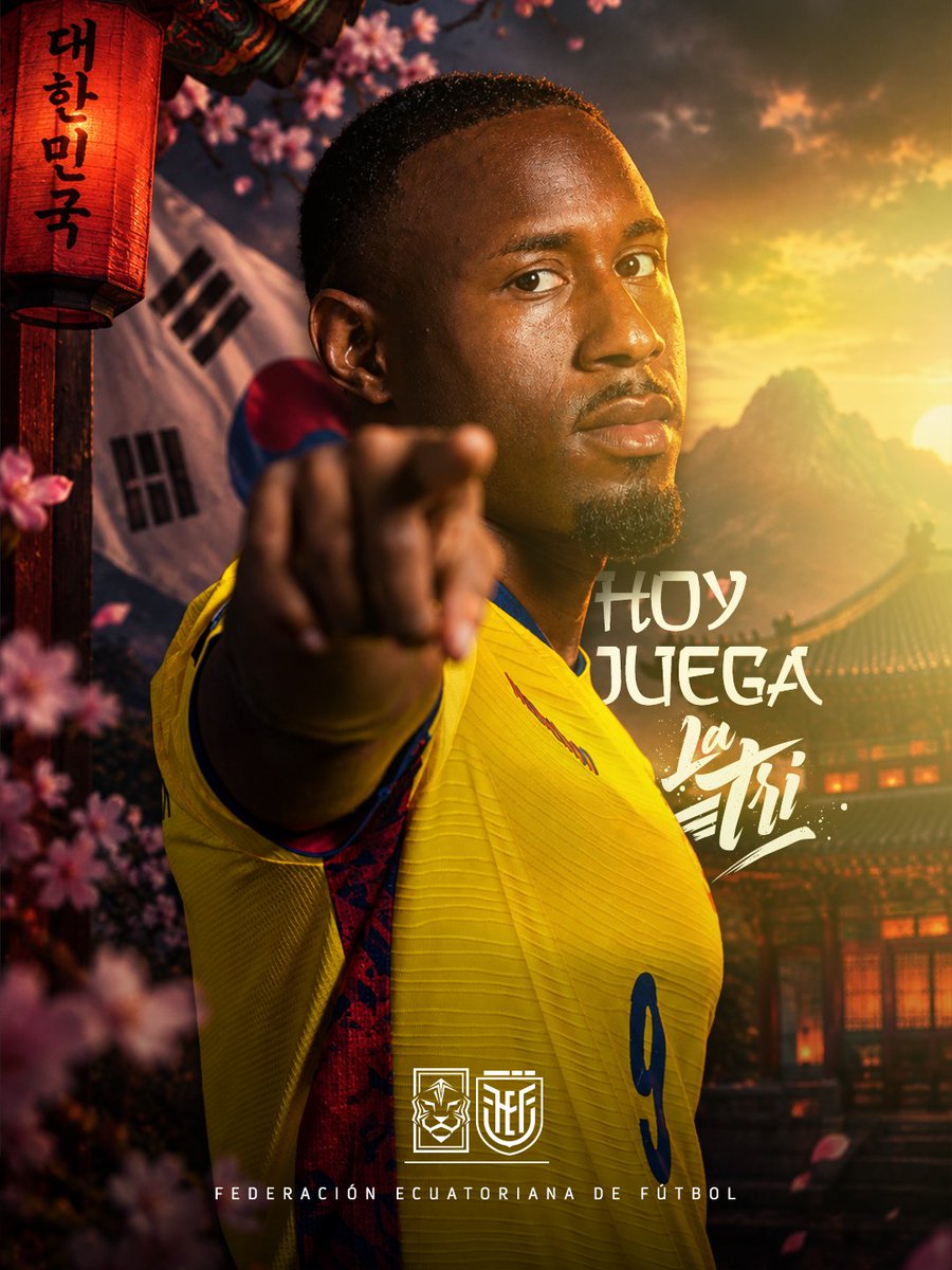 LaTri's tweet photo. 𝗛𝗢𝗬 𝗝𝗨𝗚𝗔𝗠𝗢𝗦 𝟭𝟴 𝗠𝗜𝗟𝗟𝗢𝗡𝗘𝗦

🆚 🇰🇷
⌚️ 06H00 (ECU)
🏟️ Estadio Mundialista de Suwon
🤝 Amistoso Internacional
📺 TC y Teleamazonas - Señal Abierta
📍 Suwon, Corea

#SelecciónMayor 🇪🇨 https://t.co/da7DC606Ho