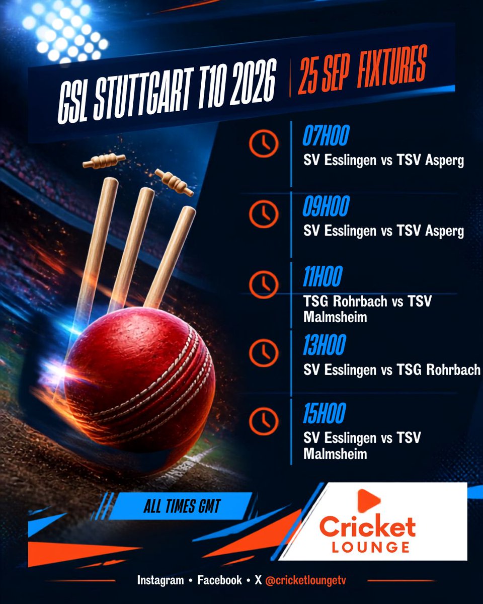 CricketLoungeTV's tweet photo. Exciting #T10 action coming your way from Stuttgart. The GSL lives up to its name with SUPER cricket! Watch each game LIVE STREAMED on https://t.co/XynFq3TFl8 #LiveCricket #Stuttgart https://t.co/KUCNcPtqeW