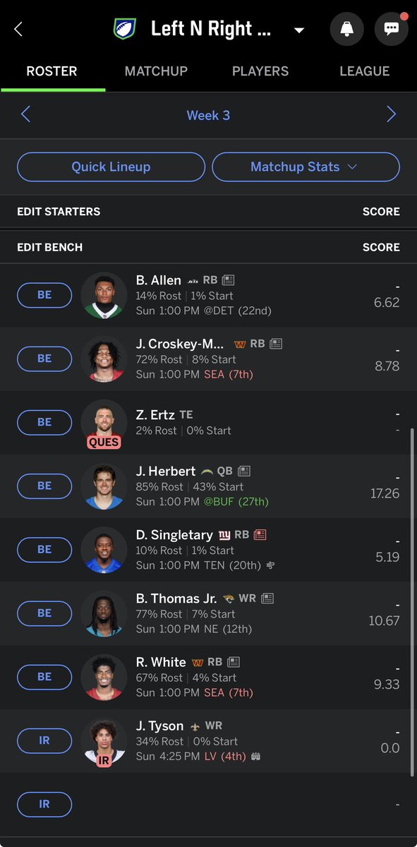 DamnBub_'s tweet photo. @jbchoknows @DynastyDadFF 0-2 💔 I should panic right? https://t.co/f7SMhSpdwr