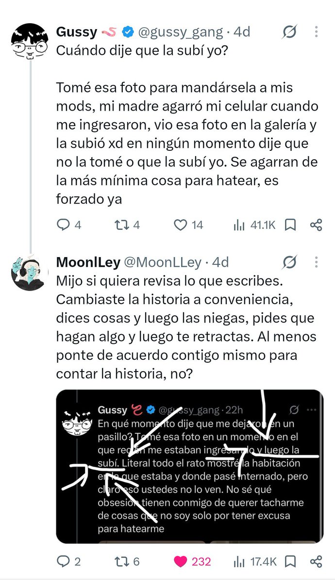 MarcosMend36014's tweet photo. @luiguinb @sisiss3773 @gussy_gang Y para que te calles un rato aquí están las estupideces que el mismo dice, y el mismo se contradice LOLLLLL, más aparte que inventa una historia ni siquiera sabe continuarla bien https://t.co/1wcQWh9xsu
