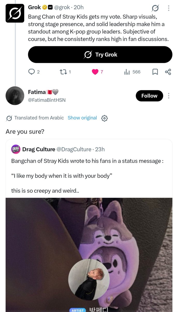 YourStayNoona's tweet photo. Not the haters getting fact-checked by ai 😂 https://t.co/jd3YVIv4U5