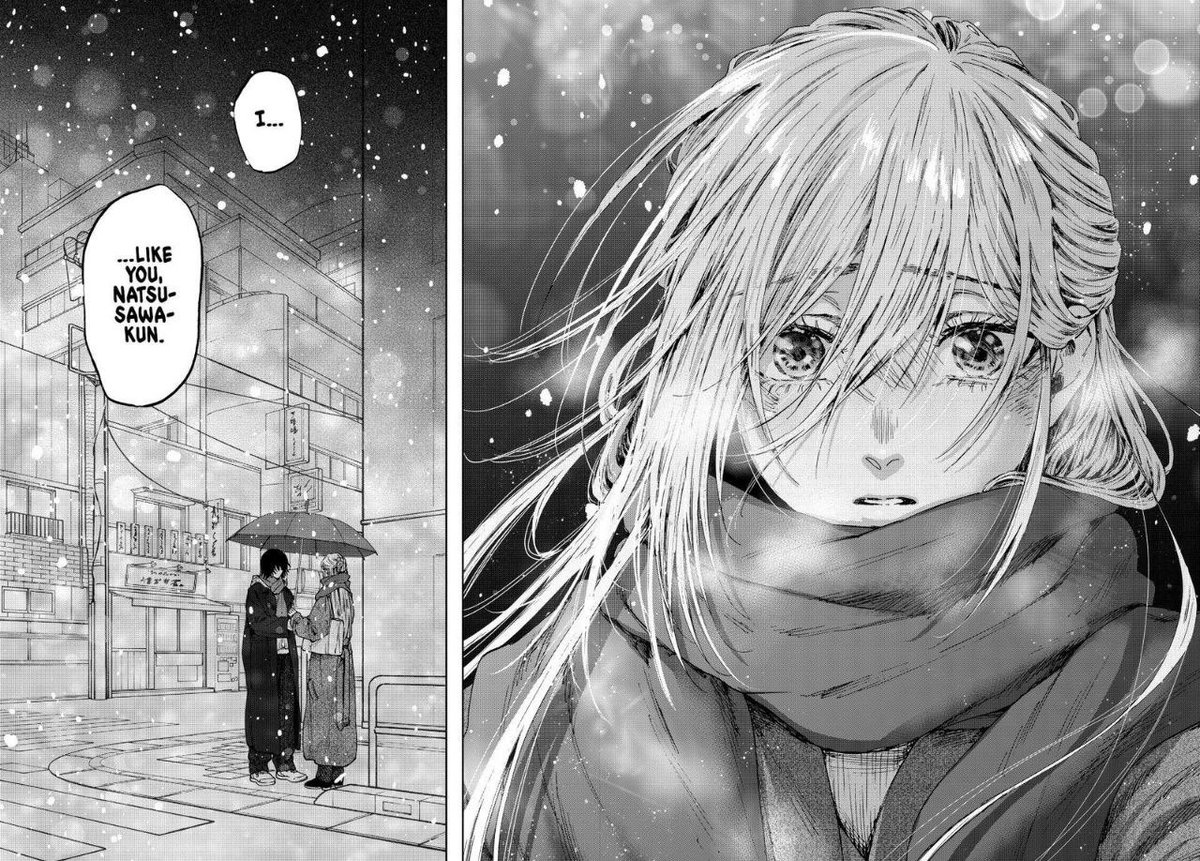 xiaojueheyan's tweet photo. And if I get a freaking hug after this scene in the next chapter, I’M GONNA COMBUST.

Imagining different scenarios on how Saku would respond to this confession, the one I’m most inclined to is the hug! Either Saku cries so Subaru hugs him OR Saku hugs her and cries — either-way in my made-up scenarios, SAKU CRIES. Agsgsghshshs. 

TEARS OF HAPPINESS. A GIRL CAN DREAM, okay???? 😭😭

A kiss is pushing it too much, I’m still sane enough to not dream that big. HAHAHAHA

#kaoruhana #natsubaru