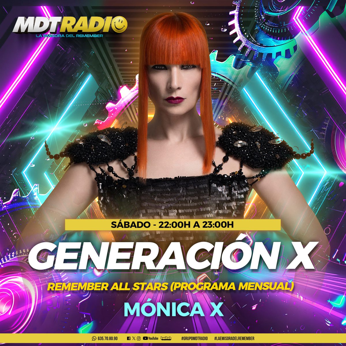 djmonicax's tweet photo. 📅 Sábado 26/9/2026 @mdtradio 

❌❤️💋 El último #SÁBADO de cada mes tienes una cita con #DJMONICAX en el programa #GENERACIÓNX de 22:00h a 23:00h.

📟 https://t.co/KDC4o31OiB https://t.co/SmBzac6Cd6