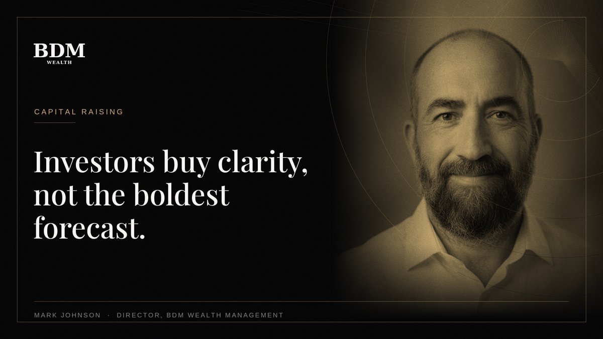 Markbdmllc's tweet photo. Investors buy clarity, not the boldest forecast.

Capital at risk. HNW &amp; sophisticated investors only.

#CapitalRaising #PrivateMarkets https://t.co/BuxRLRF2Ze