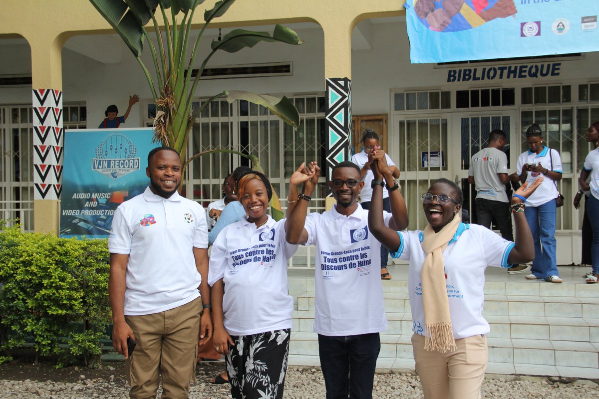 refugeelawproj's tweet photo. With the support of @Interpeace_Org and funding from the @SwissMFA, @visionjeunesse2, @PoleInstitute, @APC_Asbl, and @refugeelawproj, together conducted a two-day Great Lakes Forum for Peace and Social Cohesion, Rubavu district, Rwanda, under the theme: "Great Lakes Youth United for Peace: Together Against Hate Speech."

Young Peace Fellows and key peacebuilding actors from Uganda, the Democratic Republic of Congo (North and South Kivu), and Rwanda, are engaged in this forum with the aim of combating hate speech and disinformation and strengthening peace and regional solidarity.

By creating a regional network of young Peace Fellows and influential leaders, it is possible to promote values of peace, tolerance, social cohesion, mediation, intercommunity dialogue, and all other initiatives that contribute to peaceful and sustainable coexistence among the people in the Great Lakes region .  
#socialcohesion @disinformation
#peacefulcoexistence #GreatLakesRegion #Peacbuilding #PeaceThroughStrength