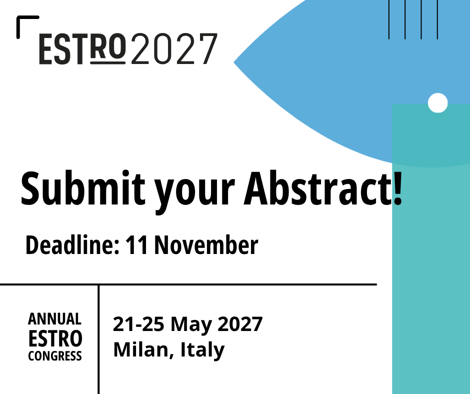 ESTRO_RT's tweet photo. ๐ข Ready to share your research with the radiation oncology community?
Abstract submission for #ESTRO27 is coming up!
๐ Deadline: 11 Nov 2026
Late-breaking: 17โ31 Mar 2027
Start preparing your abstract and donโt miss the deadlines!
๐ https://t.co/BWPJPtTksJ
#Radonc #ESTRO27 https://t.co/FHWhnfu1HD