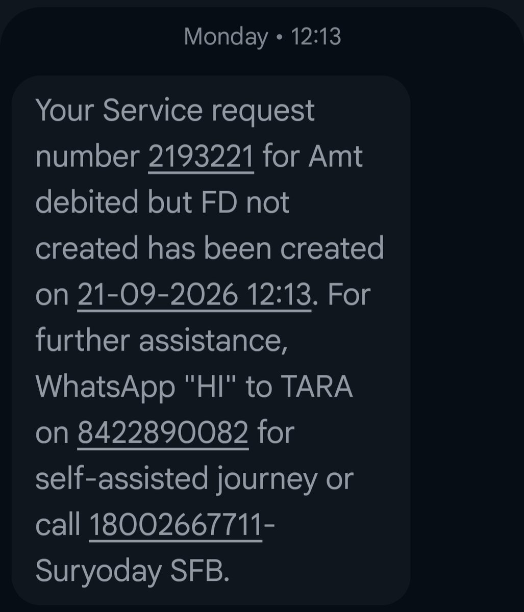 ashishdiamonds's tweet photo. I am constantly registering a complaint for my Amount to @SuryodayBank but still there is no answer. How Disgusting and unprofessional behaviour? https://t.co/MjKngkieyz