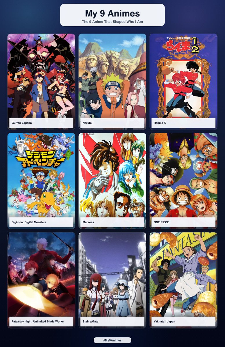 DkeiA's tweet photo. The 9 anime and 9 games that shaped who I am https://t.co/Ud3lSMtkEs