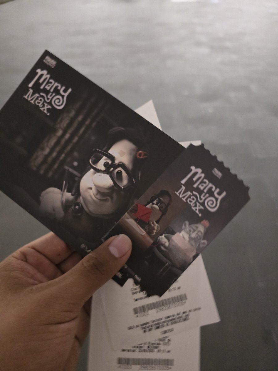 disra2103's tweet photo. Tras 8 años de posponer, por fin vi Mary y Max y como se debe, en el cine.
Muchas gracias a @YoSoyXaviConX por los pases 🙌 https://t.co/Tmr0936Z6x