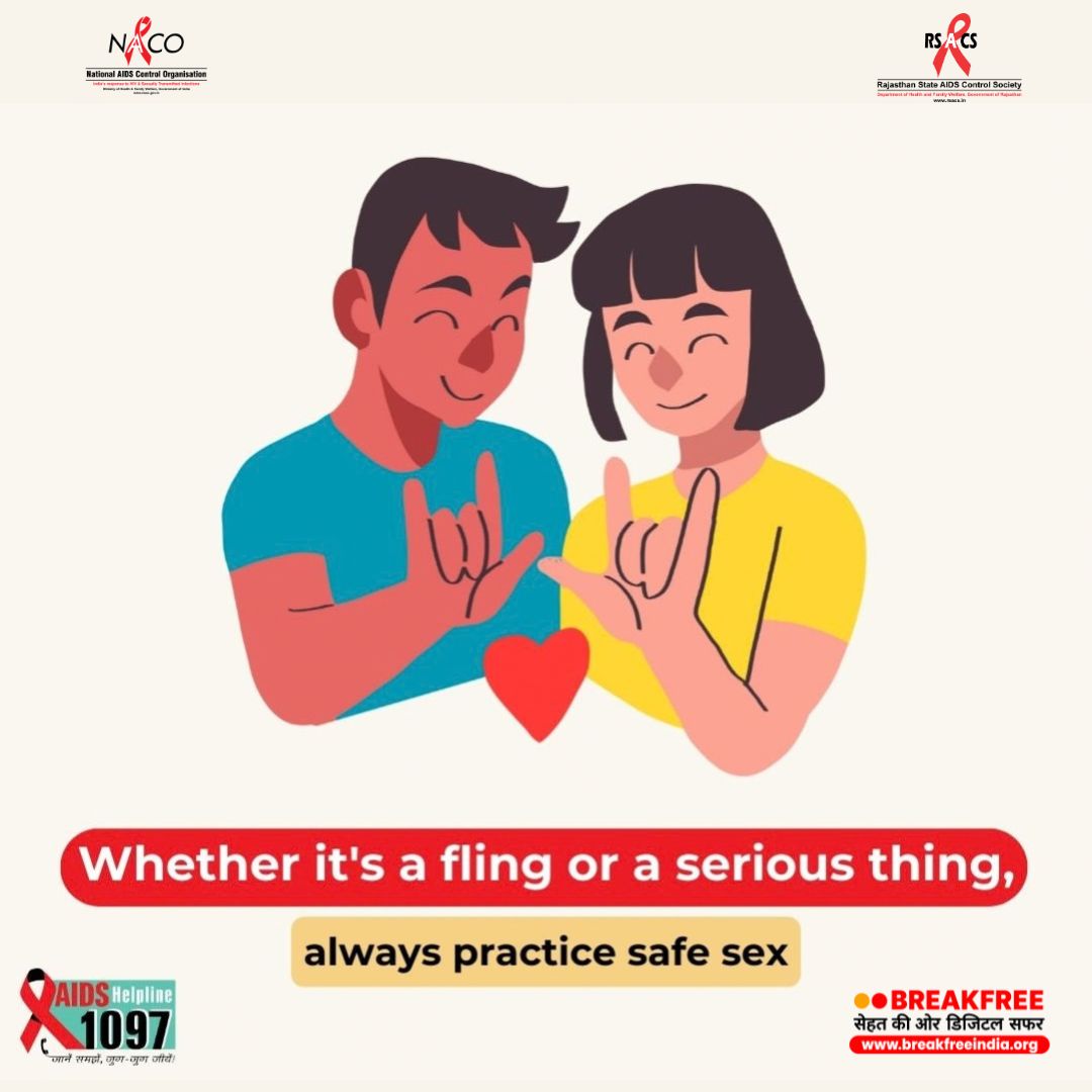 rsacsjaipur's tweet photo. Practicing safe sex is a must for all.
#IndiaFightsHIVandSTI #KnowHIV #KnowAIDS #Knowledgeisbliss #AIDS #Awareness #UseCondom #Condom
Ministry of Health and Family Welfare, Government of India https://t.co/XXL9xwYxjI