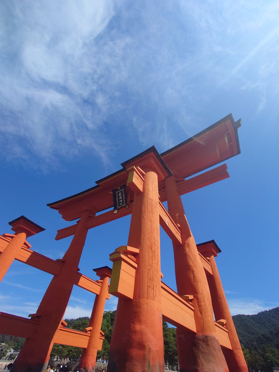 SARA10SA's tweet photo. 厳島神社、干潮になったので鳥居まで行ってみた https://t.co/sh9Re2hCeS