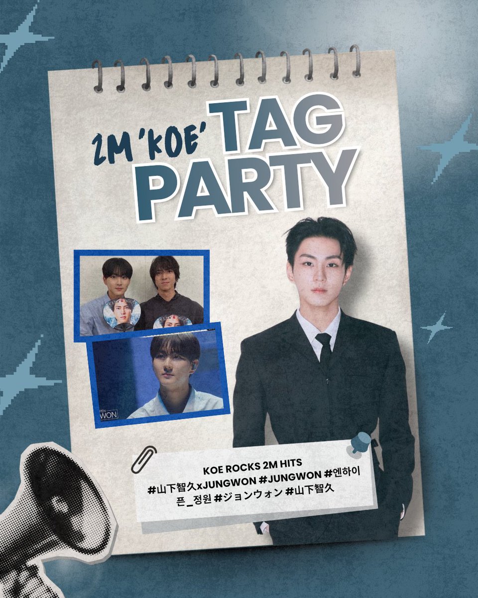 JungwonBackupID's tweet photo. [Tag Party] || 240926

Selamat atas 2 Juta streaming 'KOE' di-Spotify 🥳

Terima kasih kepada Engene dan Jungdeundan, yang telah konsisten streaming, dan membagikan KOE di-seluruh platform. 

Ayo kita lebih semangat lagi untuk mendukung Jungwon ❤‍🔥 

Mari kita rayakan dengan drop tag di-bawah ini ⬇️

KOE ROCKS 2M HITS 
#山下智久xJUNGWON #JUNGWON #엔하이픈_정원 #ジョンウォン #山下智久