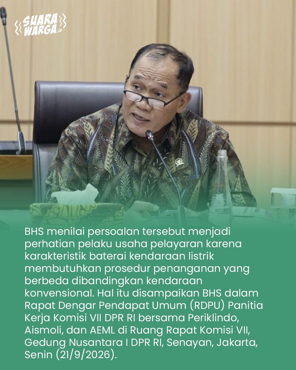 Kasimsergeniw's tweet photo. Kapoksi Gerindra komisi VII DPR RI Bambang Haryo dorong standar keselamatan angkutan kendaraan listrik lewat laut diperjelas✍️‼️ https://t.co/d3QA7HPxgS
