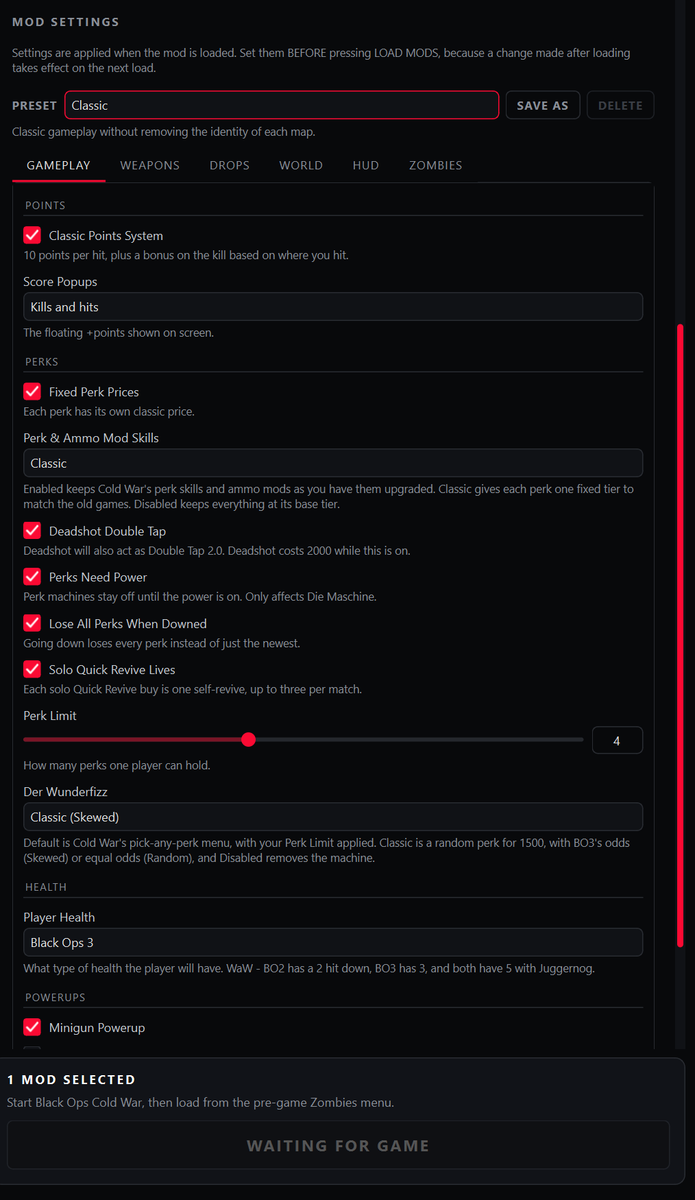 FanaticSoftware's tweet photo. @ThatDudeAyas 1. we offer mod makers to put custom settings in their mod so players can change how they play. ZM Classic has the most out of any mod, including ammo boxes

2. I think figgle is adding support for it, I dont remember where he's at with it

3. Thats an engine thing, not as of now https://t.co/a22rwliC7I