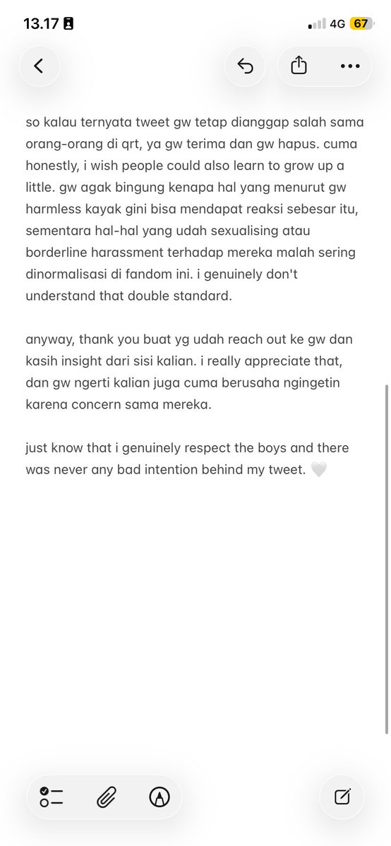 13thJan__'s tweet photo. pls baca dgn hati tenang teduh dan dewasa. uda gw hapus twtnya krn gw peduli ama ohyul bukan terganggu ama lu pada yg dongo2in gw 😗✌🏼 https://t.co/ZKDBaMwEtn