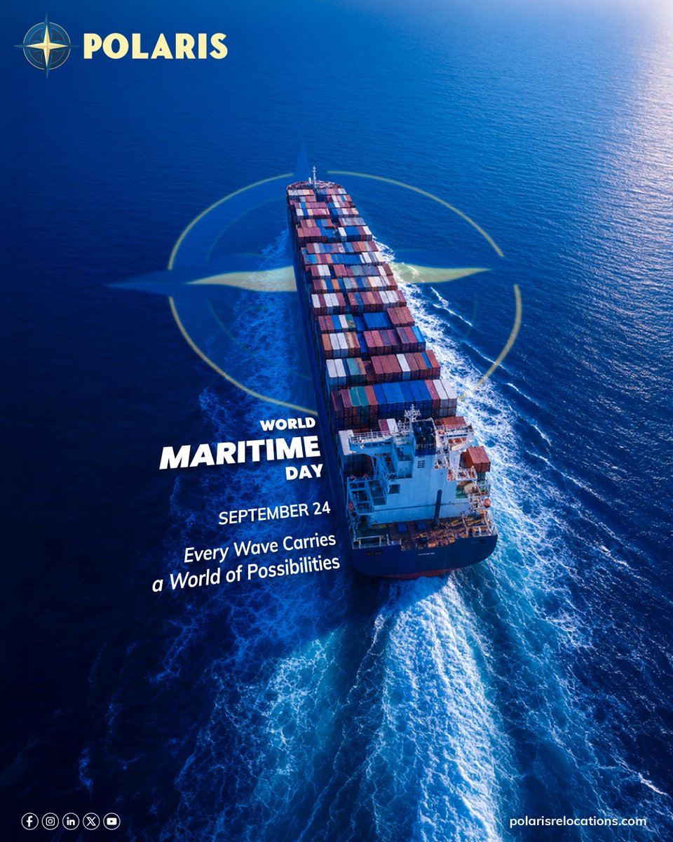 PolarisReloc's tweet photo. 🚢 A ship carries more than cargo. It carries dreams, opportunities, new beginnings, and connections across the sea. 

⚓ This World Maritime Day, Polaris celebrates every route that connects where we are to where we're going. 

🌐 https://t.co/5dF3v7mzNi https://t.co/NNmOTRNwuJ