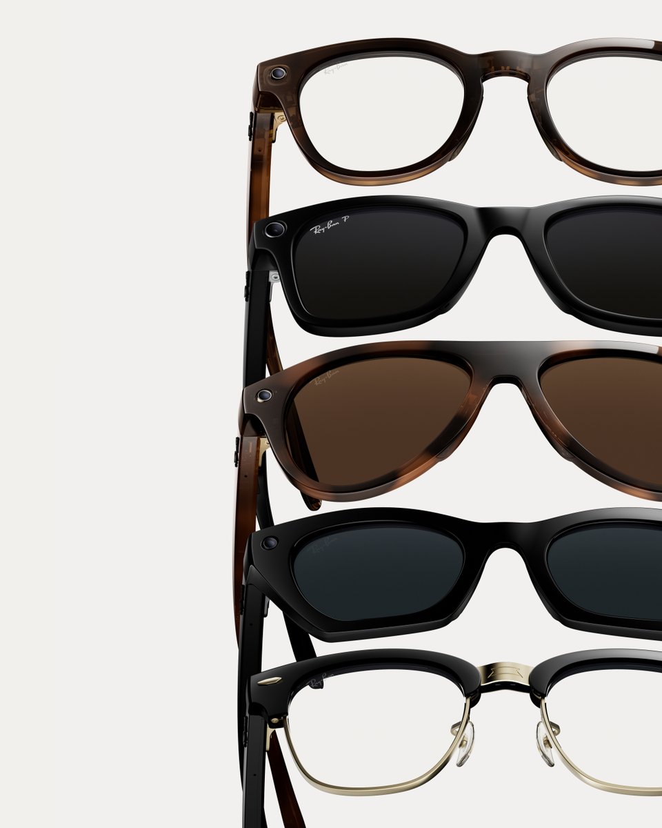 ray_ban's tweet photo. Meet the latest Ray-Ban Meta innovations.

🕶️ Ray-Ban Meta (Gen 3), available in the iconic Wayfarer &amp; Aviator and Zena for the first time
🔥 Exclusive limited-edition of Ray-Ban Meta (Gen 3) Aviator
🎧 New Ray-Ban Meta Audio glasses

The next chapter of Ray-Ban Meta starts now. https://t.co/skF5dNVGm4