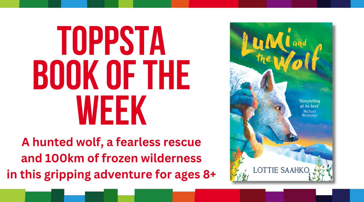toppsta's tweet photo. 🎉 CHILDREN’S BOOK OF THE WEEK GIVEAWAY! 🎉

🐺 A hunted wolf. A 100km journey across frozen Lapland. Can Lumi save him in time? 

Our Book of the Week, 'Lumi and the Wolf' by @LottieSaahko, is a gripping Upper KS2 adventure exploring neurodivergence, belonging, friendship, conservation and our relationship with nature. Short chapters and cliffhangers make it a great class read aloud, while helping build confidence in independent readers. 

To enter to win a copy: LIKE, RT and COMMENT below and tell us which animal you or your child would most like to see in the wild?

1 copy available. UK only. Ends midnight 27/09/26  #bookgiveaway #kidsbooks #bookrecommendations @hachettekids #LumiandtheWolf