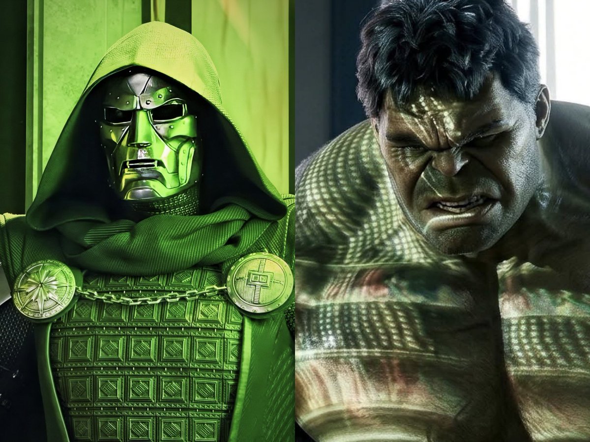 battlegod_'s tweet photo. AVENGERS ENDGAME ENCORE 

SCENE 2 - Mid-Credits:-

Dr. Banner is confined in a military complex 2 miles underground.
He video-logs about his first Hulk Incident in over a decade and explains that he’s staying in isolation so the Hulk can’t escape again.
He begins discussing a new experimental gamma-radiation suppressor when the lights flicker and the camera glitches.
The lights go out.
Banner: “Who are you?”
Dr. Doom: “Dr. Banner, I’m here to collect you.”
Banner struggles as he transforms into the Hulk. The camera falls to the ground.
The room suddenly illuminates with green Latverian symbols etched into the floor.