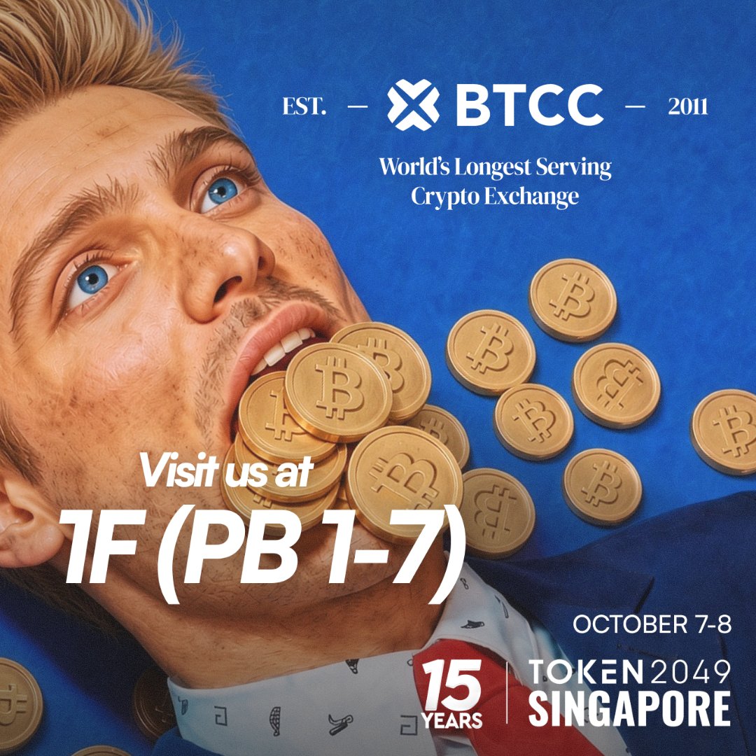 BTCCexchange's tweet photo. 200USDT for 10 winners💫
Quote the tweet 'Meet BTCC at 1F (PB1-7) #BTCCTOKEN2049', drop your QT link and ERC20 wallet.

Heading to #BTCCTOKEN2049🎊
 📅Oct 7–8 | Marina Bay Sands
📍Booth PB1-7 (Level 1—first booth inside!)
 🇦🇷 Free Argentina x BTCC merch 

Claim secret bonus👇
https://t.co/jqI9HSSrdG