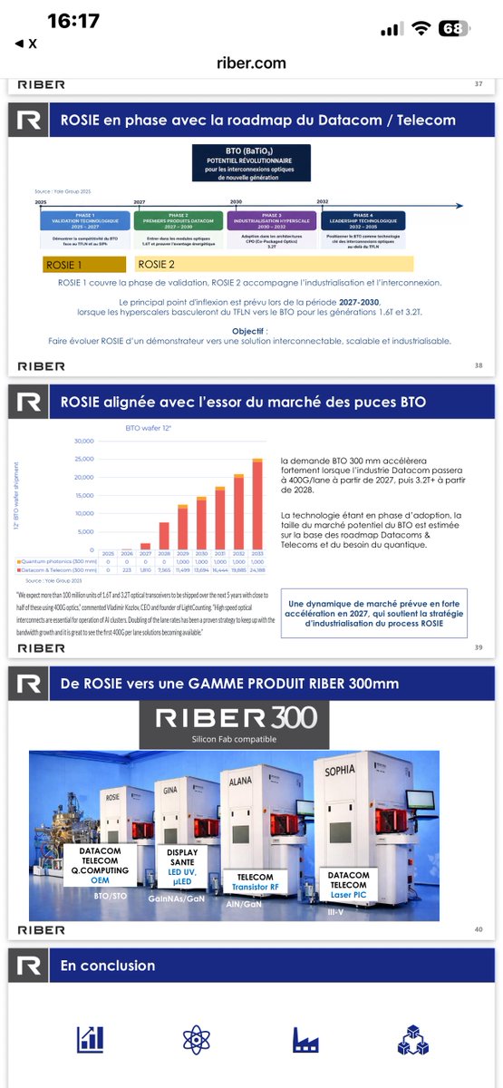jyves94's tweet photo. Cette première machine #ROSIEII pourra être mobilisée par #RIBER pour la production de wafers technologiques ou être destinée à un client industriel
Les échantillons de BTO/STO développés dans le cadre du partenariat avec le NQCP seront disponibles au T4 26 https://t.co/sGBKPnIUNI