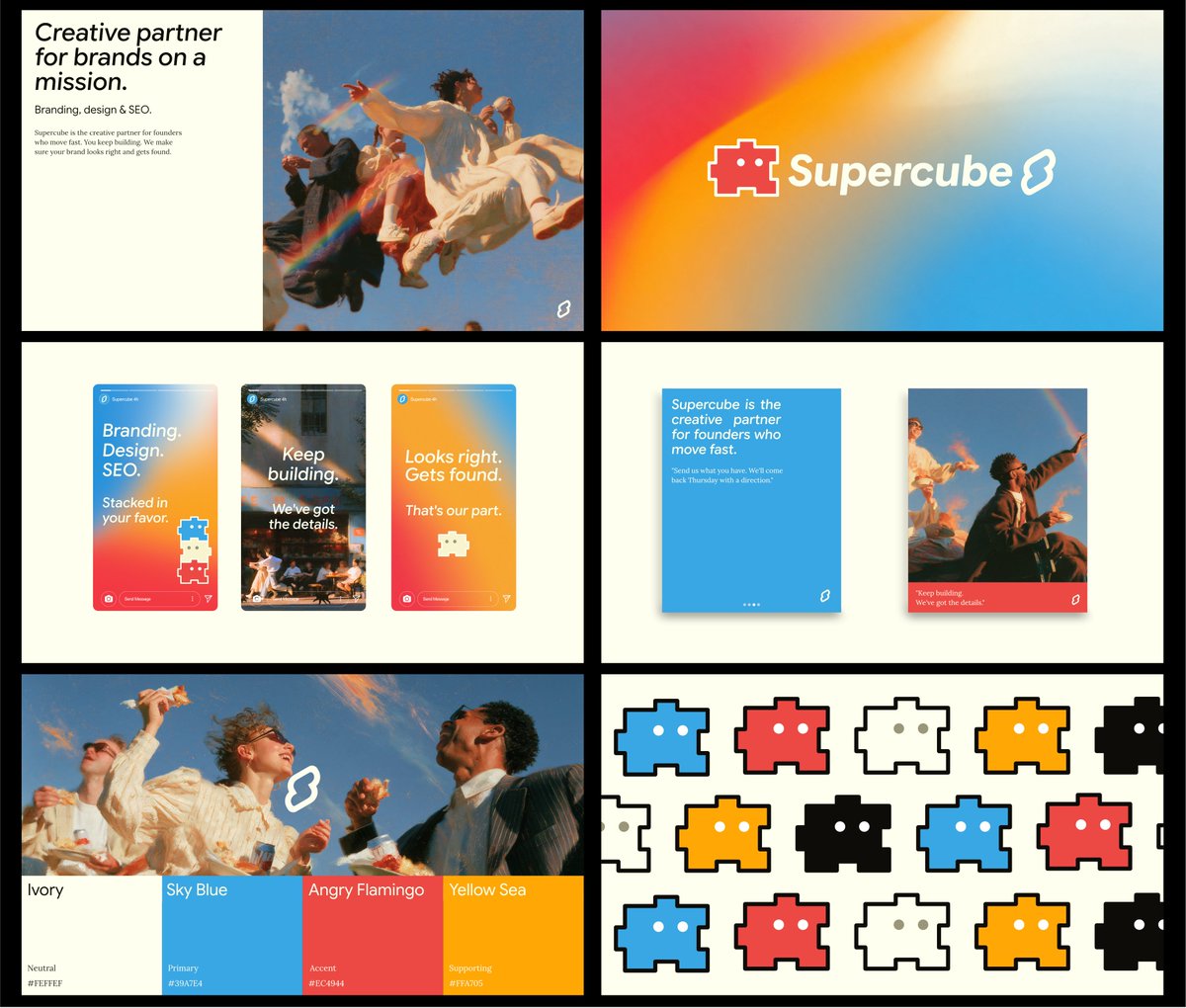 Sprcube's tweet photo. But can Claude Opus 5.5 design brands like this? https://t.co/AeWgkG9mo1