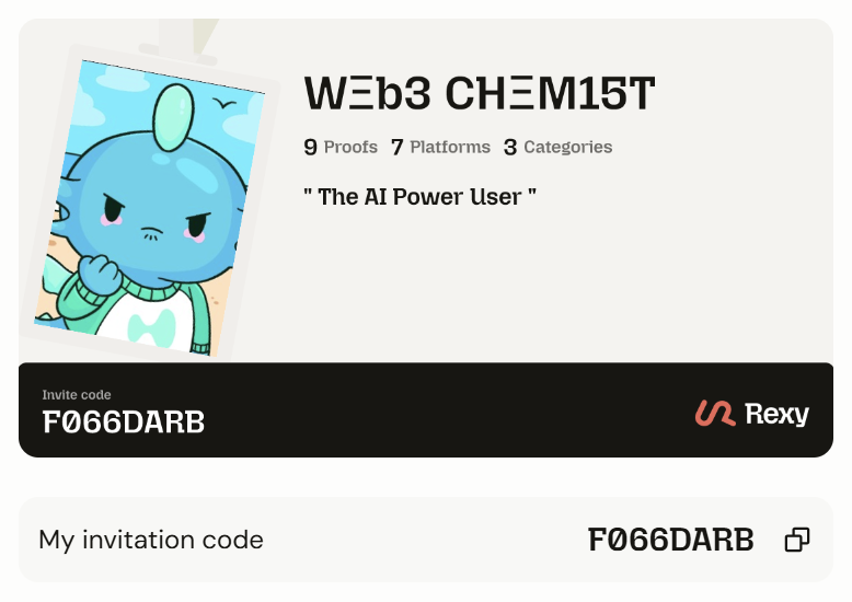 web3chemist's tweet photo. You're a bigger deal than you think.
@Rexy_AI 🦖

Your past trades, your life moments, your talent all add up to someone unique, and valuable. 
⛓️https://t.co/1GOxTKkvr7 https://t.co/UmS1pMnr7w