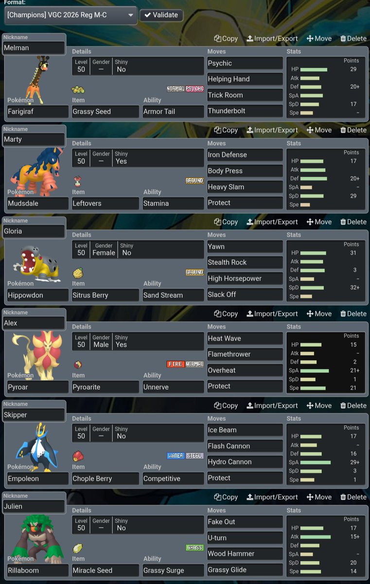 DonVitoTV_'s tweet photo. Saw this post and decided to have some fun, so I created a new account on showdown and put together this monstrosity with the Pokémon available. Honestly, it was really fun to use and, to my surprise, it didn't even perform that badly. Obviously, it's low ladder, but still. https://t.co/QDZrbts2vq